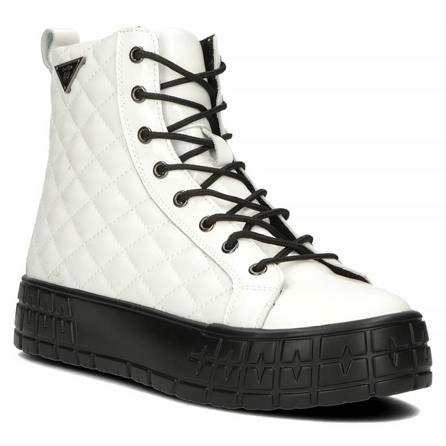 Skórzane trzewiki Filippo DBT3944/22 WH białe