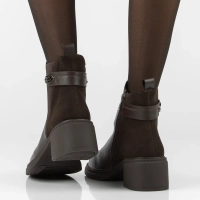 Leather heeled ankle boots Filippo DBT8042/26 D BR brown