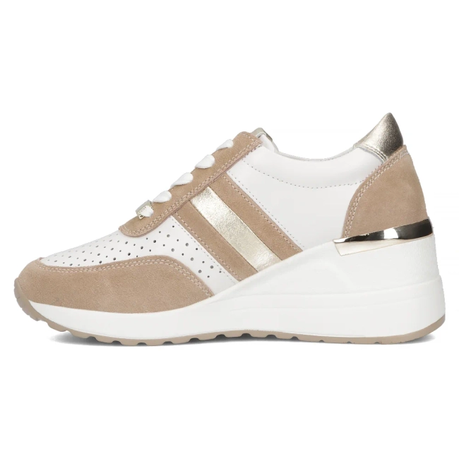 Skórzane Sneakersy Filippo DP6046/24 WH białe