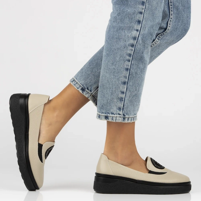 Leather shoes Filippo DP6801/25 BE beige