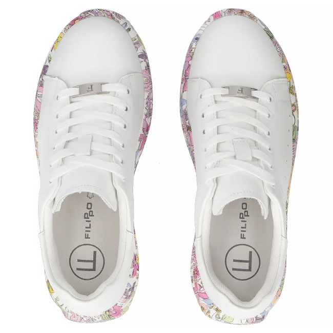 Leather sneakers Filippo DP7507/26 WH MLT white