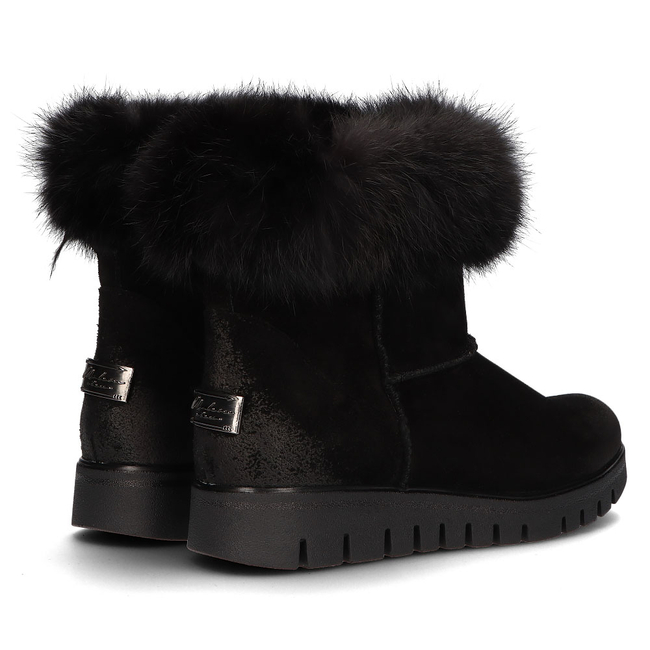 Skórzane botki Filippo 60347 czarne