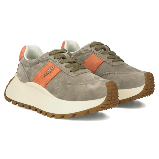 Skórzane sneakersy Filippo DP6785/25 KH OR khaki