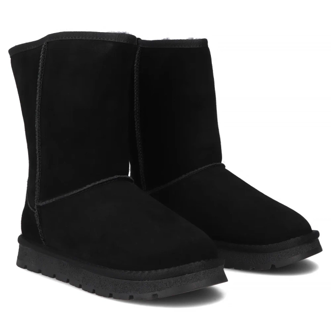 Skórzane śniegowce Filippo DBT7333/25 BK czarne