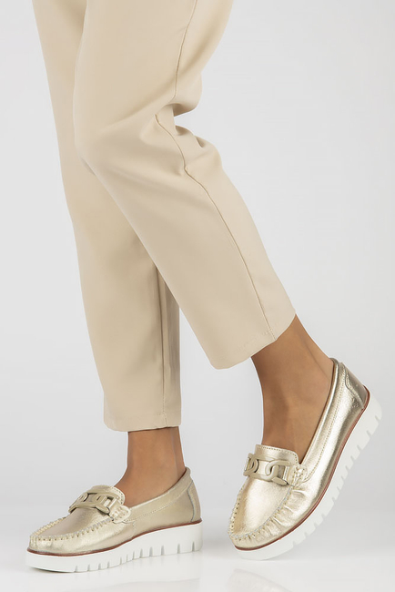 Leather loafers Filippo DP3334/23 GO gold