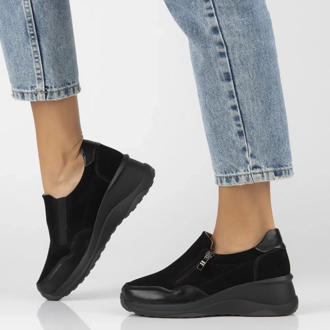 Leather shoes Filippo DP6473/24 BK black