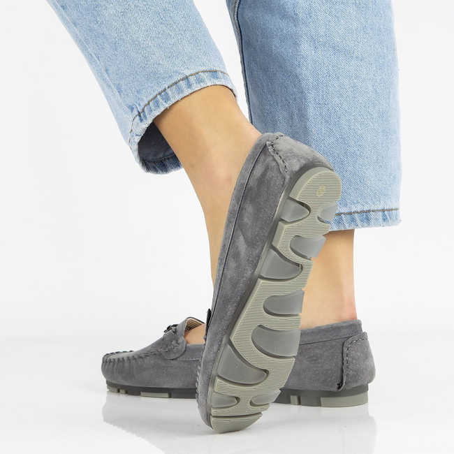 Leather loafers Filippo DP1202/21 GR gray