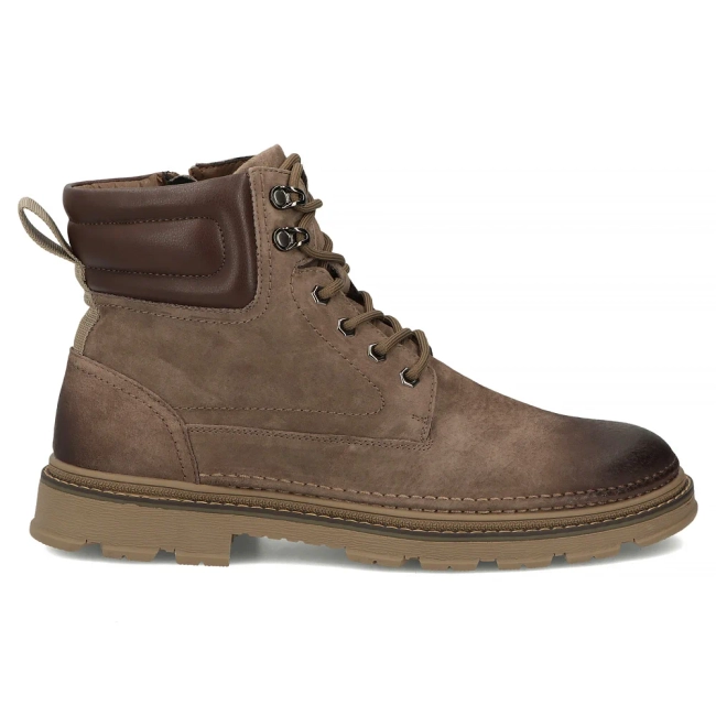 Skórzane botki Filippo MBT8298/26 BE beżowe