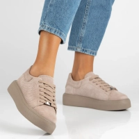 Skórzane sneakersy Filippo DP7502/26 TP beżowe