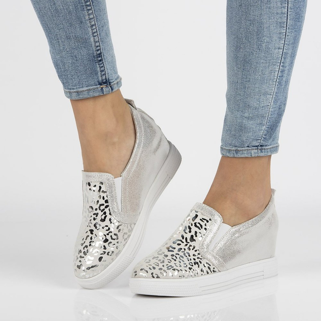 Leather shoes Filippo DP1349/20 SI silver