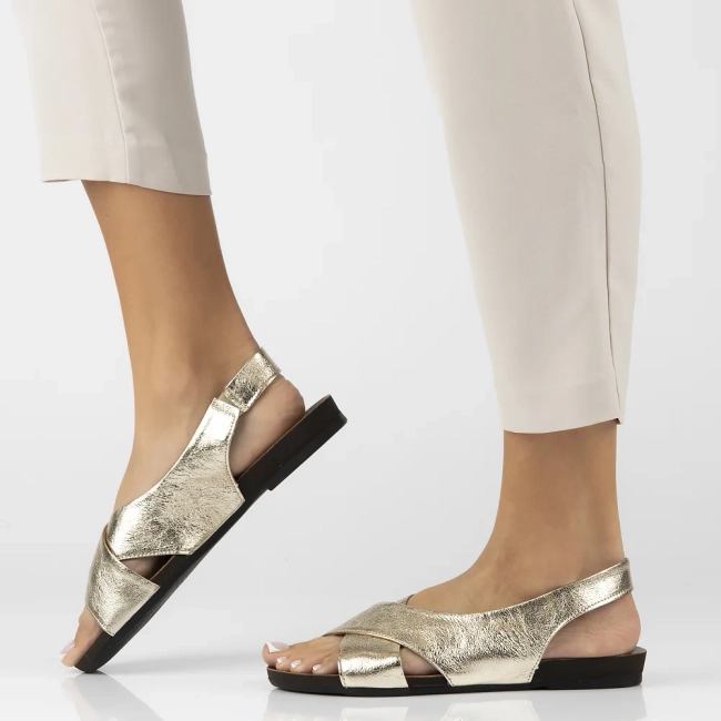 Leather sandals Filippo 40407 gold