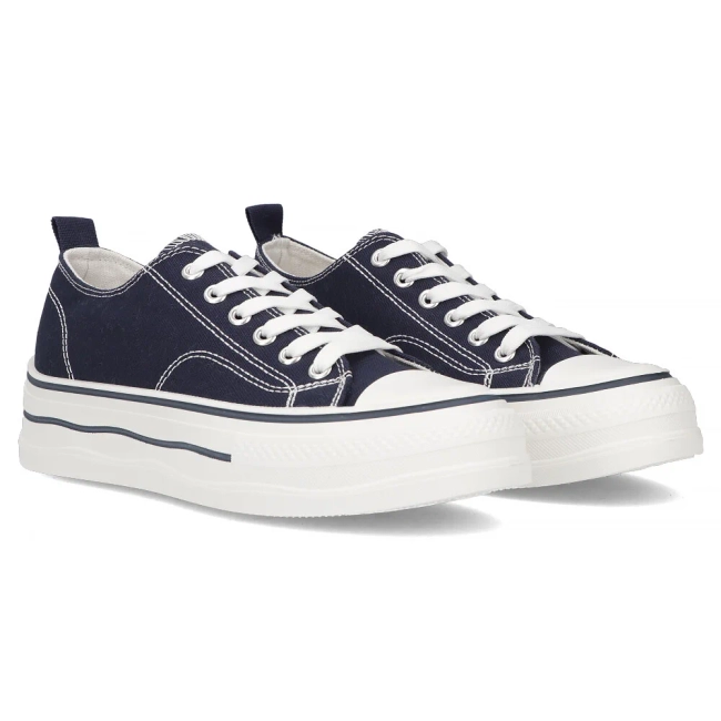 Trampki News 25SP26-9096 granatowe