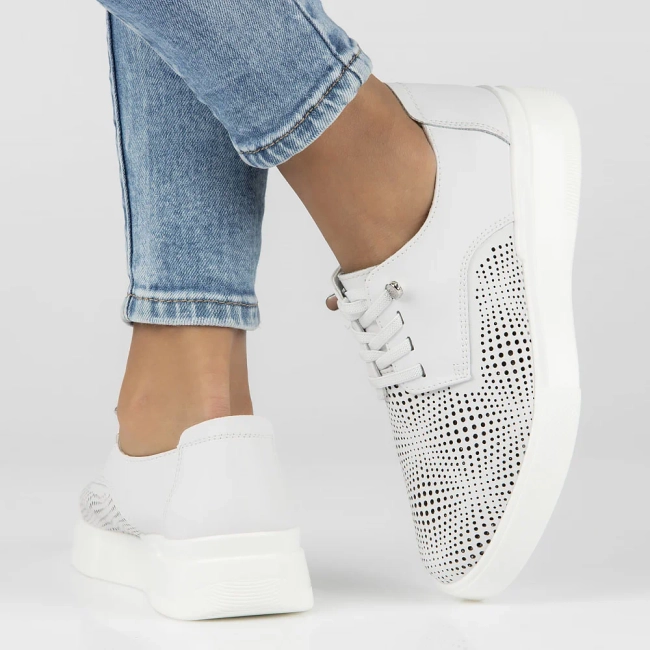 Leather shoes Filippo DP4405/24 WH white