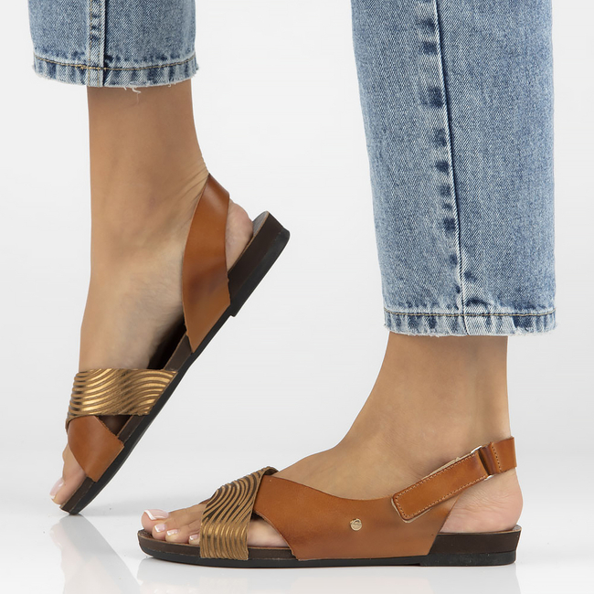 Leather sandals Filippo 40141 brown-gold