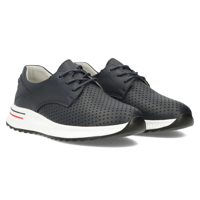 Leather shoes Filippo DP6022/24 NV navy blue