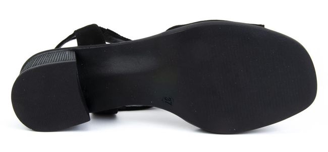 Sandały Filippo 1455 Czarny Zamsz