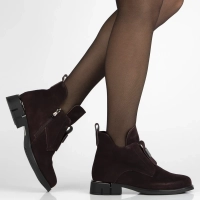 Leather ankle boots Filippo DBT7244/25 BG burgundy