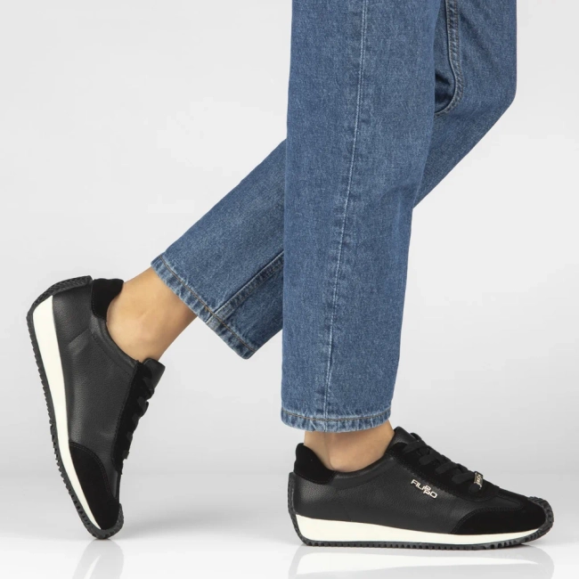 Leather sneakers Filippo DP7979/26 BK black