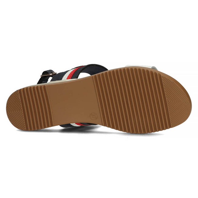 Skórzane sandały Filippo DS3603/22 WH NV biało-granatowe