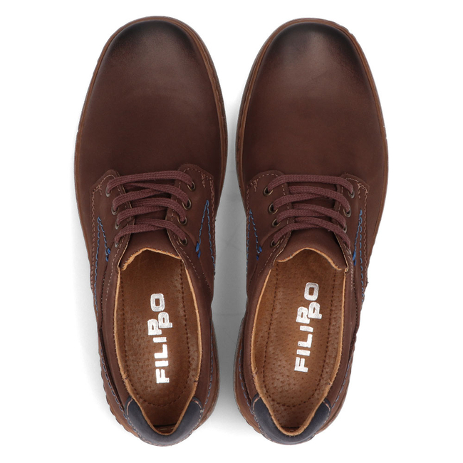 Leather shoes Filippo 858 brown