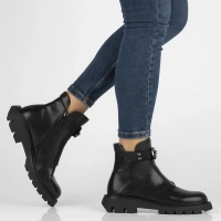 Skórzane botki Filippo DBT6593/24 BK czarne