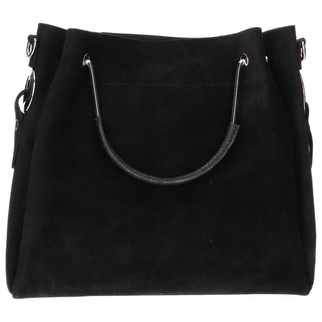 Handbag Filippo leather 1925 suede BLACK