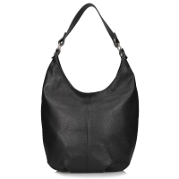 Skórzana torebka Toscanio Shopper F118 czarna