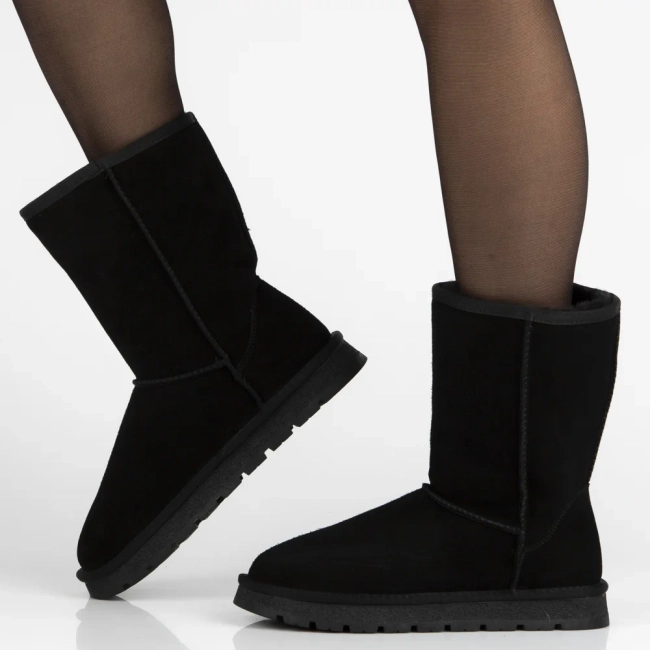 Leather snow boots Filippo DBT7333/25 BK black