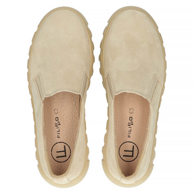 Leather shoes Filippo DP4683/23 BE beige