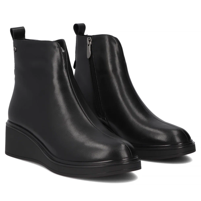 Leather ankle boots Filippo DBT7446/25 BK black