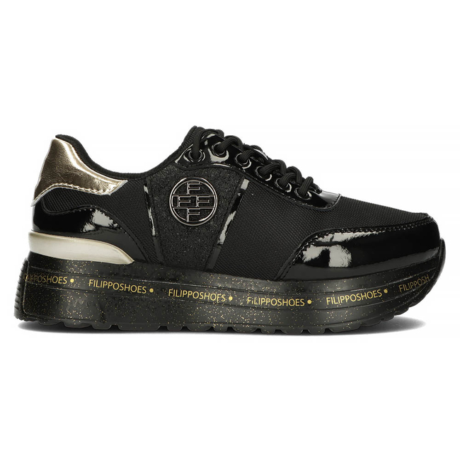 Leather Sneakers Filippo DP3688/22 BK black