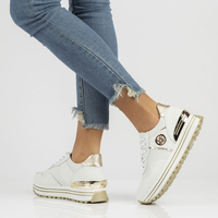 Skórzane Sneakersy damskie Filippo DP3538/22 WH białe