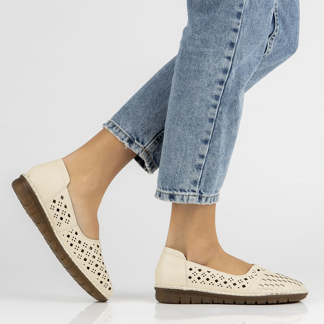 Leather shoes Filippo DP4541/23 BE beige