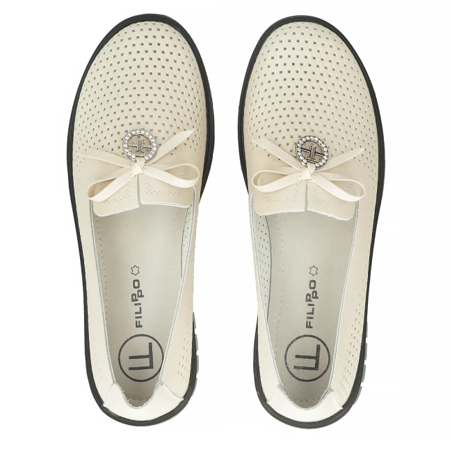 Leather shoes FilippoDP6057/24 BE beige