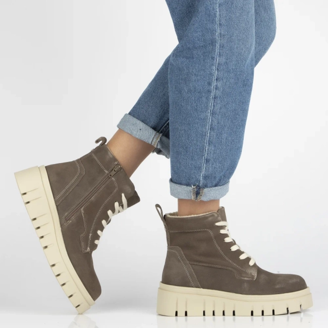 Leather ankle boots Filippo DBT7267/25 TP taupe