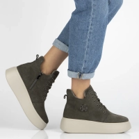 Leather ankle boots Filippo DBT7272/25 GR grey