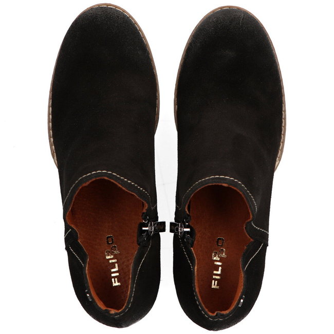 Botki Filippo 30049 Welur Czarny