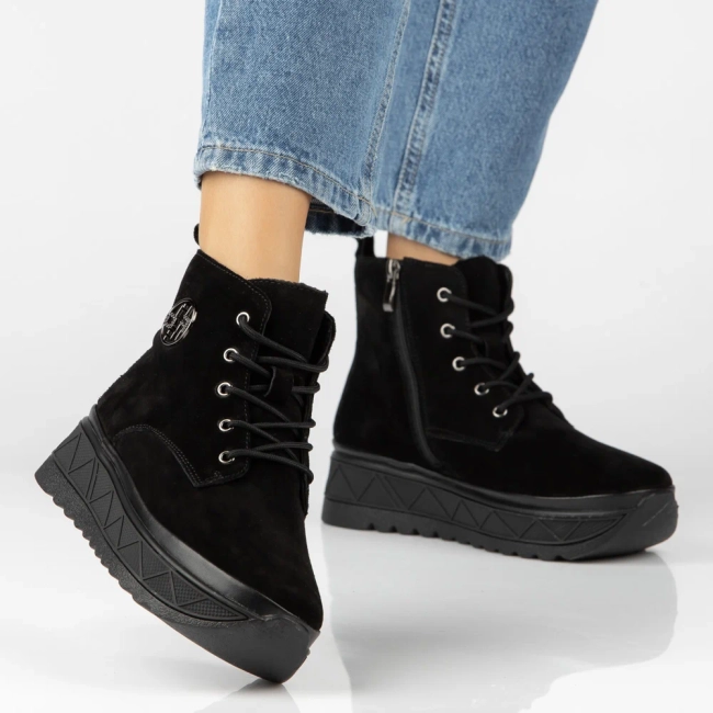 Leather ankle boots Filippo DBT8078/26 BK black