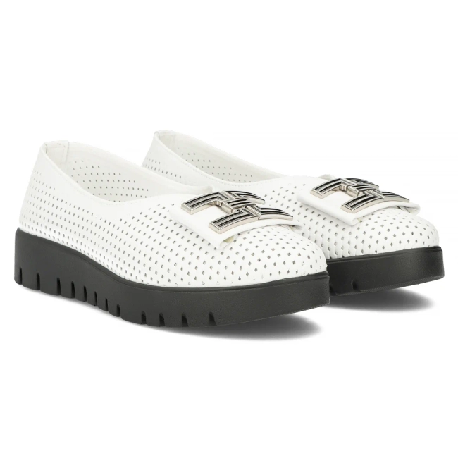 Leather shoes Filippo DP6043/24 WH white