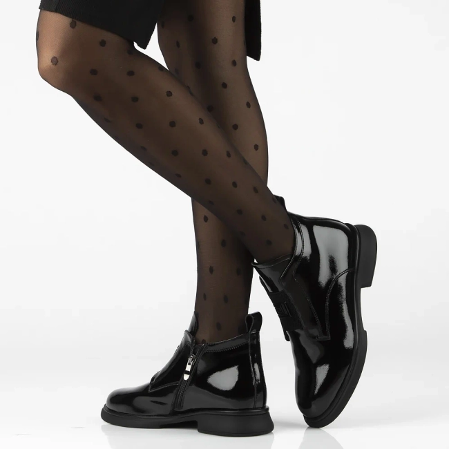 Leather ankle boots Filippo DBT7383/25 BK black