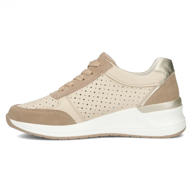 Leather sneakers Filippo DP6011/24 BE beige