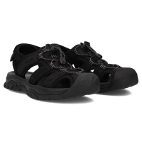 Leather Sandals Filippo MS7035/25 BK black
