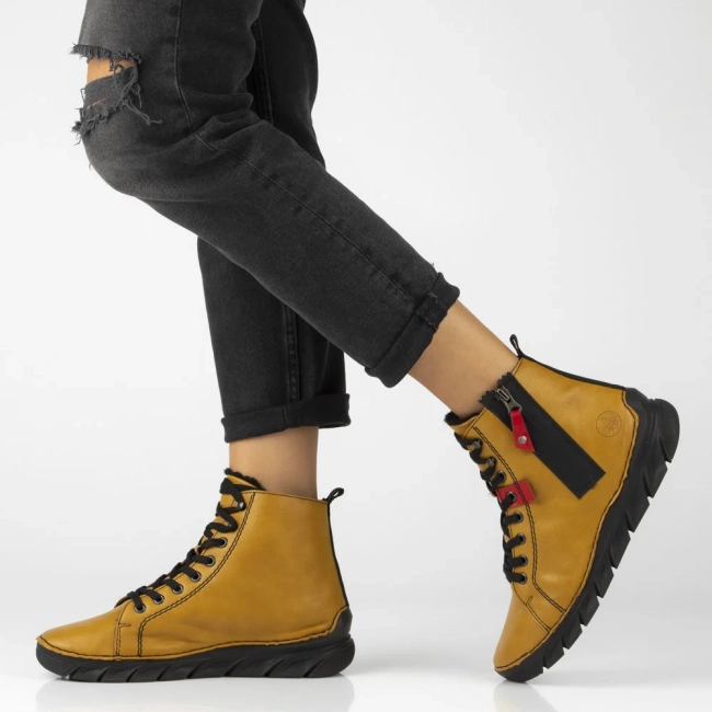 Ankle boots Rieker 55024-68 yellow