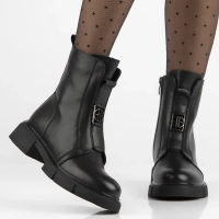 Skórzane botki Filippo DBT6524/25 BK czarne