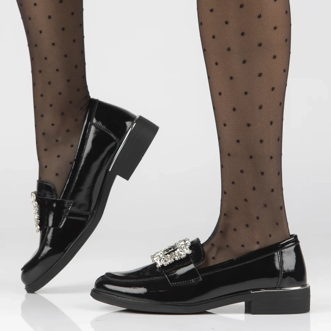 Skórzane lordsy Filippo DP4787/23 BK czarne