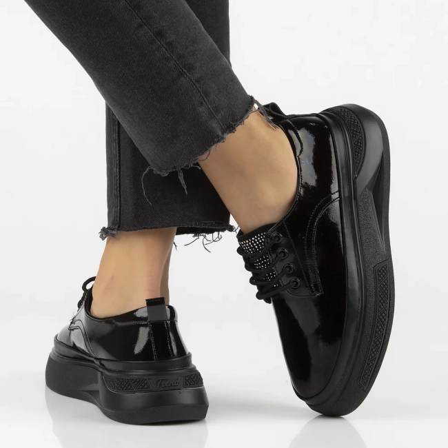 Leather shoes Filippo DP7303/25 BK black