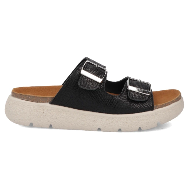 Skórzane klapki Filippo DK7925/26 BK czarne