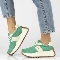 Skórzane sneakersy Filippo DP6785/25 GE zielone