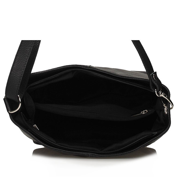 Handbag Toscanio Leather Messenger Bag 211 black