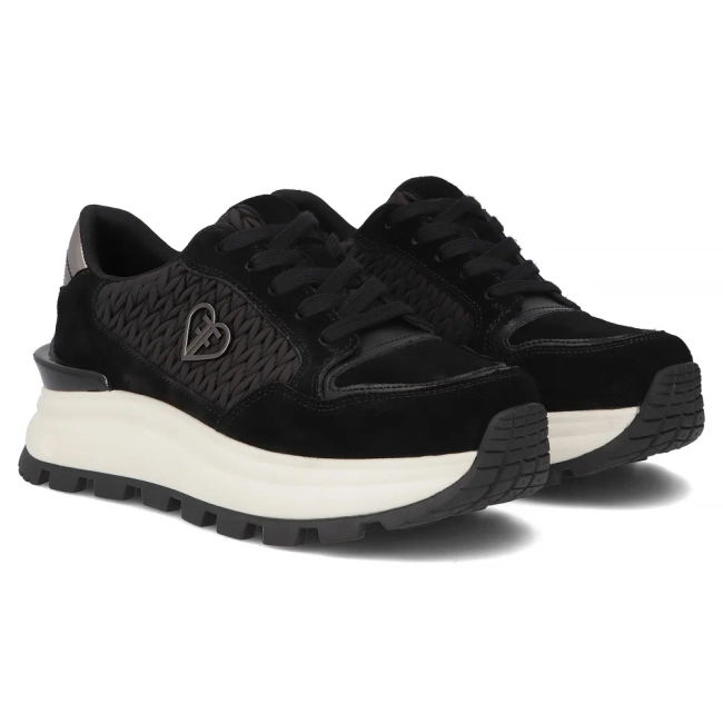 Leather sneakers Filippo DP7410/25 BK black